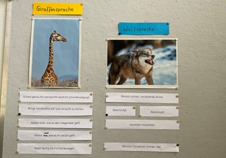 Gewaltfreie Kommunikation: Giraffen- und Wolfsprache. Gewaltfreie Kommunikation: Giraffen- und Wolfsprache.